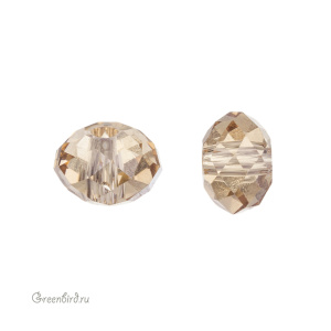 Swarovski 5040 Бусина Бриолетт 6х4 мм, светлый колорадский топаз (#246), 1 шт.