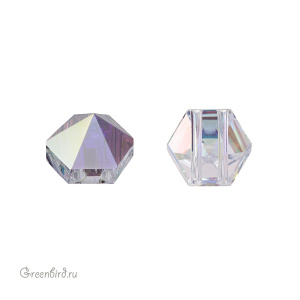 Swarovski 5060 Бусина Шип-Гексагон 7,5 мм, прозрачный радужный (#001AB), 1 шт.