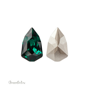 Swarovski 4707 Узкий триллиант 13,6x8,6 мм, изумруд (#205), 1 шт.