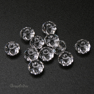 5040 Бусина Briolette Bead 4х3mm – Crystal (#001)