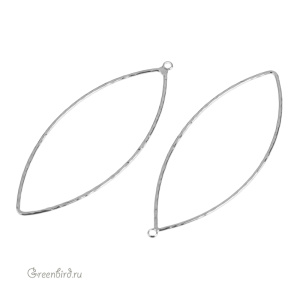 Подвеска-рамка "Наветт", родий, 1 шт. (#SVA-FRAME-04R)