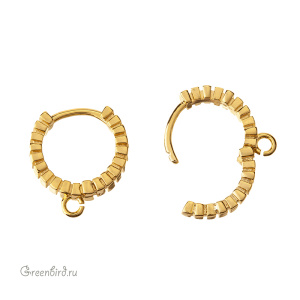 Швензы круглые, золото, пара (#SV1701-2392)