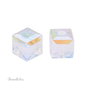 5601 Бусина Cube 6mm – White Opal Shimmer B (#234SHIMB) 5601 Бусина Cube 6mm – White Opal Shimmer B (#234SHIMB)
