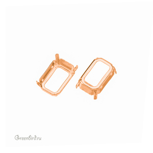 4610 Оправа для ювелирного кристалла Octagon Fancy Stone 14х10 мм, томпак