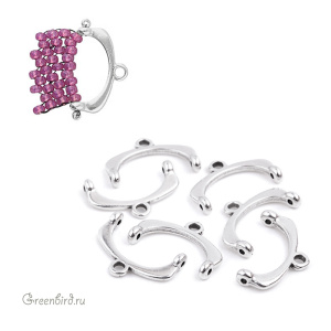 CYMBAL Концевик "Fres" для бисера 11/0, ант. серебро, 1 шт. (#M11-012206-SP)