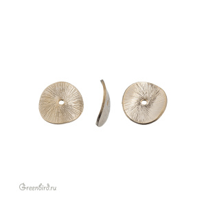 Бусина, матовое золото, 1 шт. (9H447), Корея