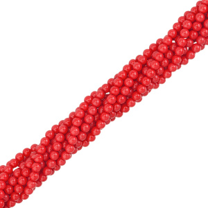 Crystalbird Жемчуг круглый 5 мм, красный, нить (#69)