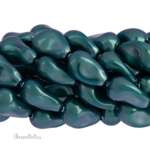 Swarovski 5843 Жемчуг барочный капля 12 мм, иризирующий зеленый таити (#2004), 1 шт.