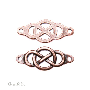 Коннектор "Infinity Сenterpiece", ант. медь, 1 шт. (#TC-3178)