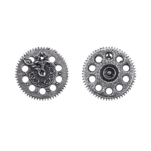 Коннектор "Часы", ант. серебро, 1 шт (#С14104Т)