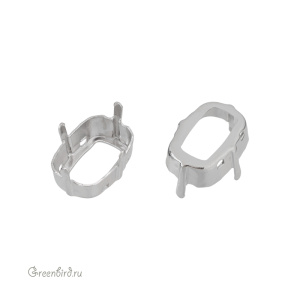 4568/4565 Оправа для ювелирного кристалла Cushion Fancy Stone 14х10 мм, белая бронза 4568/4565 Оправа для ювелирного кристалла Cushion Fancy Stone 14х10 мм, белая бронза