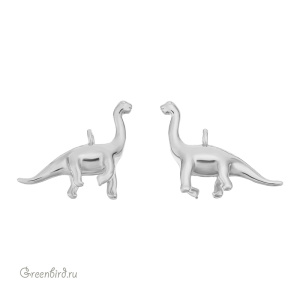 Подвеска "Динозавр", родий, 1 шт. (#SV1701-Pendant-68R)