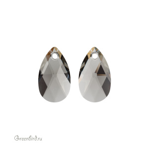 6106 подвеска Pear Shaped 16mm – Black Diamond (#215)