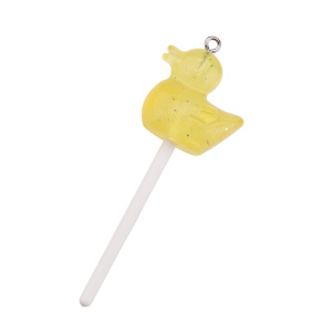 Подвеска "Уточка на палочке", пластик, желтый, 1 шт. (#SV1701-Pendant-178)