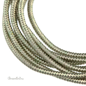 Канитель фигурная "зигзаг" 1,7 мм, болотный зеленый (KAN4757)
