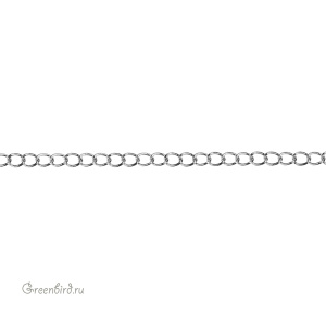 Цепочка 3 мм, родий, 10 см (#SVA-Chain-02R)