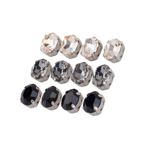 Crystalbird Микс кристаллов 4120C 8x6 мм – серый, родий, уп.12 шт. (#CBCS-MIX15)