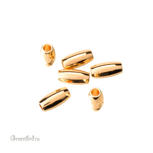 Бусина-трубочка 8х4 мм, золото, 1 шт. (#SV1701-Bead-17G)
