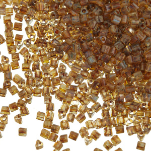 Бисер TOHO Triangle 11/0 hybrid матовый Пикассо, коричневый (#Y301F), 10 г