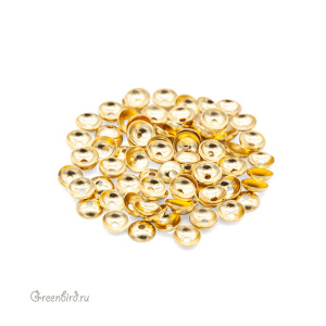 Шапочка гладкая 4 мм, золото, 100 шт. (#SVAC-51G)
