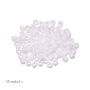 Бисер чешский Matubo цилиндрический 7/0, Opaque White, 5 гр (#03000), 10 г