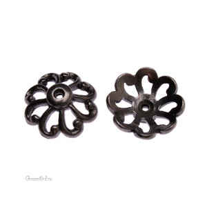 Чашечка "Фестончатая", gunmetal, 1 шт. (#TC-5590)