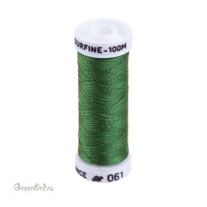 Шелковая нить Au Ver a Soie Soie Surfine, приглушенный зеленый, 100 м (#061)