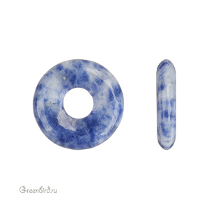 Бусины-бублики "Donut Bead", содалит, 1 шт. (#DNT-08)