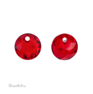 Swarovski 6430 подвеска круглая 8 мм, светлый сиам (#227), 1 шт.