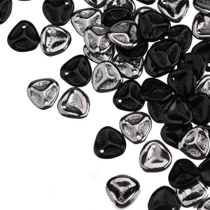 Rose Petals 8x7mm, Jet/Chrom, 10 гр (#23980/27401)