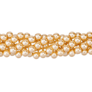 Жемчуг Crystalbird, круглый, 10 мм, Gold, нить (#27)