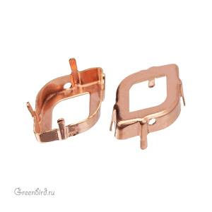 4230 Оправа для ювелирного кристалла Lemon FS 19х12 мм, томпак