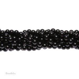 Swarovski 5810 Жемчуг 4 мм, мистический черный (#335), уп. 50 шт.