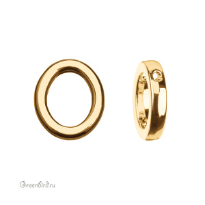 Подвеска гладкая буква "O", золото, 1 шт. (#SV1701-LG-O)