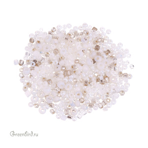 Винтажный бисер, микс, White Snow (#MIX16)