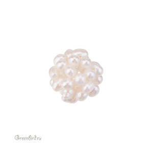 Бусина "Шар" плетеная, пресноводный жемчуг, 1 шт. (#1414) Бусина "Шар" плетеная, пресноводный жемчуг, 1 шт. (#1414)
