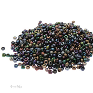 Бисер японский круглый MIYUKI Round 11/0, микс Matte Heavy Metal (#MIX24), 10 г
