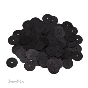 Пайетки 10мм плоские Nero (#996W)