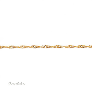 Цепочка витая 1,6 мм, золото, 10 см (9A043), Корея