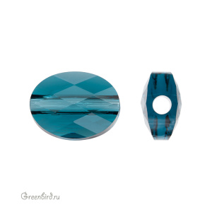 Swarovski 5051 Бусина Мини Овал 8х6 мм, индиколит (#379), 1 шт.