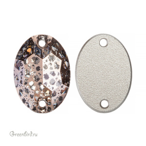 Swarovski пришивные 3210 Овал 16х11 мм, розовая патина (#001ROSPA), 1 шт.
