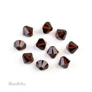 Swarovski 5328 Биконусы 6 мм, мокка (#286), уп. 10 шт.