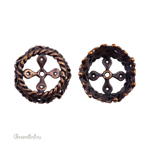 "Время рыцарей", чашечка, ант. бронза, 1 шт. (#1340)