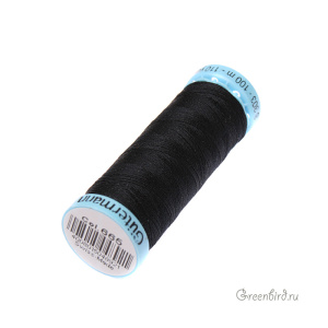 Шелковая нить Gutermann S303, 100м, темно-синий (#665)