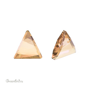 Swarovski 4717 Дельта 15,5 мм, золотистая дымка без фольги (#001GSHAU), 1 шт.