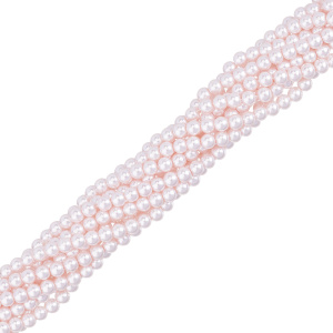 Жемчуг Crystalbird, круглый, 5 мм, Rosaline, нить (#65)