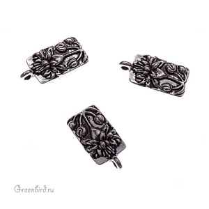 Подвеска "Лотос", ант. серебро, 1 шт. (#TC-2183)