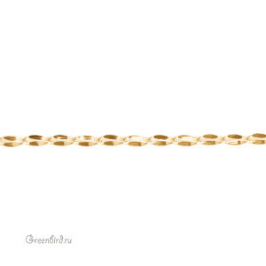 Цепочка фигурная "Листики", золото, 10 см (#SVA-Chain-08G)