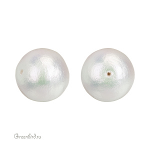 Хлопковый жемчуг 20 мм, Rich White, 1 шт. (#CTP001-20-RichWhite)