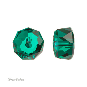 Swarovski 5045 Бусина Рондель 8 мм, изумруд (#205), 1 шт.